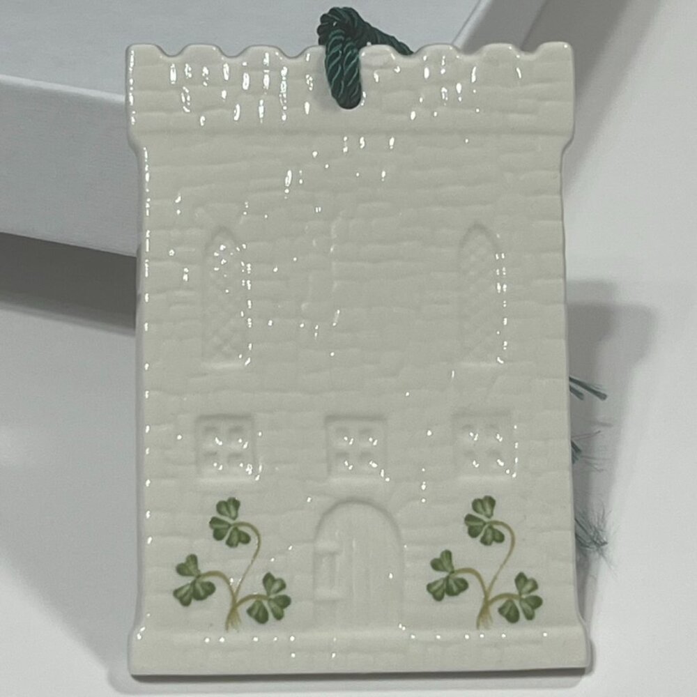 Irelands Donegal Castle by Belleek Christmas Ornamant NWT